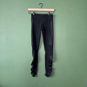 Alo Yoga Black Ruched Runway Leggings XS